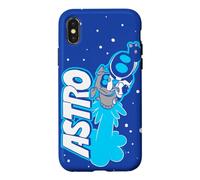 Custodia per iPhone X/XS Astro Bot with Dog Rocket Space Exploring Video Game
