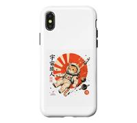Custodia per iPhone X/XS Astronauta giapponese Cosmic Wanderer Space Cat