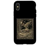 Custodia per iPhone X/XS Astronomia della carta dei tarocchi dell'ornitorinco celeste