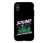 Custodia per iPhone X/XS Audio Engineer Sound Check Never Ends Live Crew Graphic