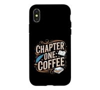 Custodia per iPhone X/XS Autori Poeti Letteratura Scrittore Capitolo Uno Caffè