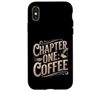 Custodia per iPhone X/XS Autori Poeti Letteratura Scrittore Capitolo Uno Caffè