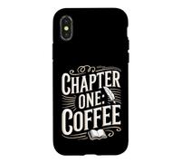 Custodia per iPhone X/XS Autori Poeti Letteratura Scrittore Capitolo Uno Caffè
