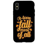 Custodia per iPhone X/XS Autunno "I Love Fall most of All"