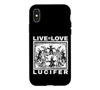 Custodia per iPhone X/XS Ave Satana Live Love Lucifer With Dancing Demons Original