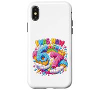 Custodia per iPhone X/XS Avevo 6 anni Ora sono 7 Drip Six Seven 7th Birthday Ice Cream Drip