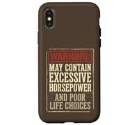 Custodia per iPhone X/XS Avvertimento di potenza eccessiva Scelte di vita scadenti Ragazzo di auto divertente