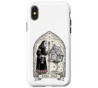 Custodia per iPhone X/XS Baba Jaga Strega Slava Folklore Pagano Folklore Magia Popolare