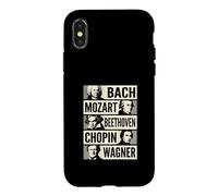 Custodia per iPhone X/XS Bach Mozart Beethoven Chopin Wagner Icone Classiche