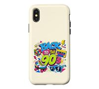 Custodia per iPhone X/XS Back to 90s Nostalgia Roller Skate Boombox Cassette anni Novanta