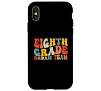 Custodia per iPhone X/XS Back to School 8th Grade Dream Team Teacher Kids Eighth Grad