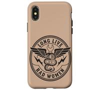 Custodia per iPhone X/XS Bad Women Snake Pugnale Vintage Rebel Grafica