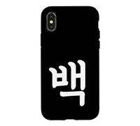 Custodia per iPhone X/XS Baek Numero Cento Coreano Hangul Corea del Sud Numero 100