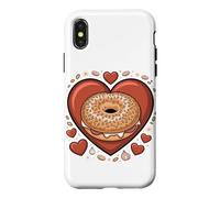 Custodia per iPhone X/XS Bagel Lover Breakfast Foodie Brunch Everything Bagel