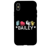 Custodia per iPhone X/XS Bailey Nome Cane Personalizzato Bailey Pet Lover