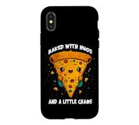 Custodia per iPhone X/XS Baked with hugs and a little chaos. Cute Pizza
