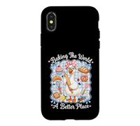 Custodia per iPhone X/XS Baking The World A Better Place Cute Goose Pun Bake Design