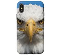 Custodia per iPhone X/XS Bald Eagle Close Up Ritratto Sharp Wildlife Face