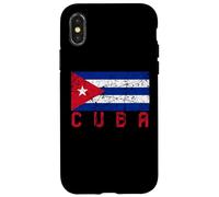 Custodia per iPhone X/XS Bandiera cubana di Cuba angosciata Uomini Donne Bambini Cuban