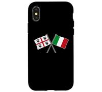 Custodia per iPhone X/XS Bandiera della Sardegna Italia attraversata Sardinian Pride Design