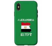 Custodia per iPhone X/XS Bandiera dell'Egitto Distressed Alessandria Pride
