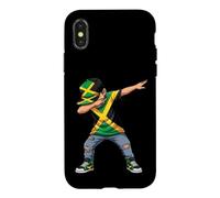 Custodia per iPhone X/XS Bandiera giamaicana Dab Pose Caribbean Pride