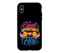 Custodia per iPhone X/XS Bandiera pansessuale per pari opportunità Flirt