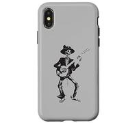 Custodia per iPhone X/XS Banjo Dancing Skeleton Bluegrass Music Festival