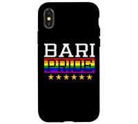 Custodia per iPhone X/XS Bari Italia Pride Gay Lesbiche Queer LGBT Bandiera Arcobaleno