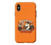 Custodia per iPhone X/XS Barista Halloween Caffè Brewing Up Qualcosa Malvagio