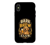Custodia per iPhone X/XS BARK AND BREW CLUB Birra per Cani Cuccioli Canile