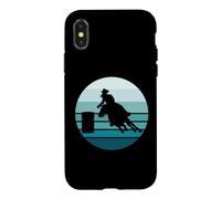 Custodia per iPhone X/XS Barrel Racing, Barrel Racer, stile retrò