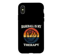 Custodia per iPhone X/XS Baseball Is My Therapy Vintage Retro Glove Player