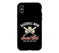 Custodia per iPhone X/XS Baseball Mom Social Club, gradinata, gradinata per genitori