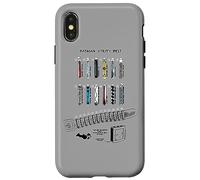 Custodia per iPhone X/XS Batman Utility Belt Schematic