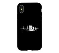 Custodia per iPhone X/XS Battito cardiaco degli scacchi