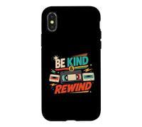 Custodia per iPhone X/XS Be Kind and Rewind - Cassetta VHS retrò anni '80 e '90, nostalgia