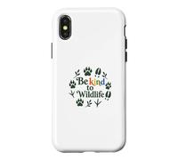 Custodia per iPhone X/XS Be Kind To Wildlife Nature Animal Lover