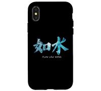Custodia per iPhone X/XS Be Like Water - Font Art cinese con acqua Lee ispirato