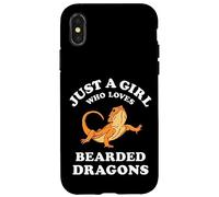 Custodia per iPhone X/XS Bearded Dragon Pet Lizard Reptile Animal Gift Black