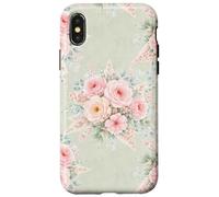Custodia per iPhone X/XS Begonie Provinciali Vintage Paese Francese Salvia Morbida