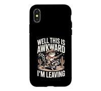 Custodia per iPhone X/XS Beh, questo è imbarazzante, lascio Frog Raccoon