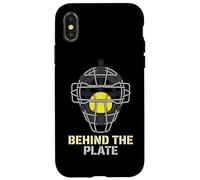 Custodia per iPhone X/XS Behind The Plate Softball Catcher Fastpitch Infield Catcher