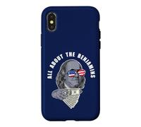 Custodia per iPhone X/XS Ben Franklin divertente Tutto sui Benjamins