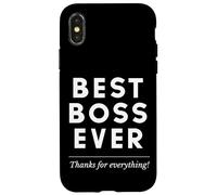 Custodia per iPhone X/XS Best Boss Ever Manager Boss CEO Lady Maschio Uomini Donne Bambino