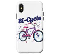 Custodia per iPhone X/XS Bi-Cycle Bisessuale Pride Bandiera Colori Bicicletta Pun Design