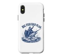 Custodia per iPhone X/XS Big Fish Bad Plan Capitano della pesca in acqua salata