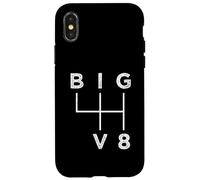 Custodia per iPhone X/XS BIG V8 Schema 4 Marce - Design Muscle Car Vintage