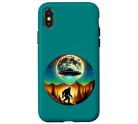 Custodia per iPhone X/XS Bigfoot, alieno e rapimento UFO - Scena al tramonto