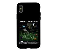 Custodia per iPhone X/XS Billiards Physics Alien Nerd Pool Player